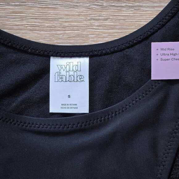 Wild Fable Womens Mid Rise Super Cheeky Bikini Bottom Black Small New With Tags - Picture 12 of 16